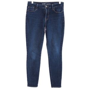 Old Navy Size 8 Rockstar Mid-Rise Midnight Blue Skinny Jeans